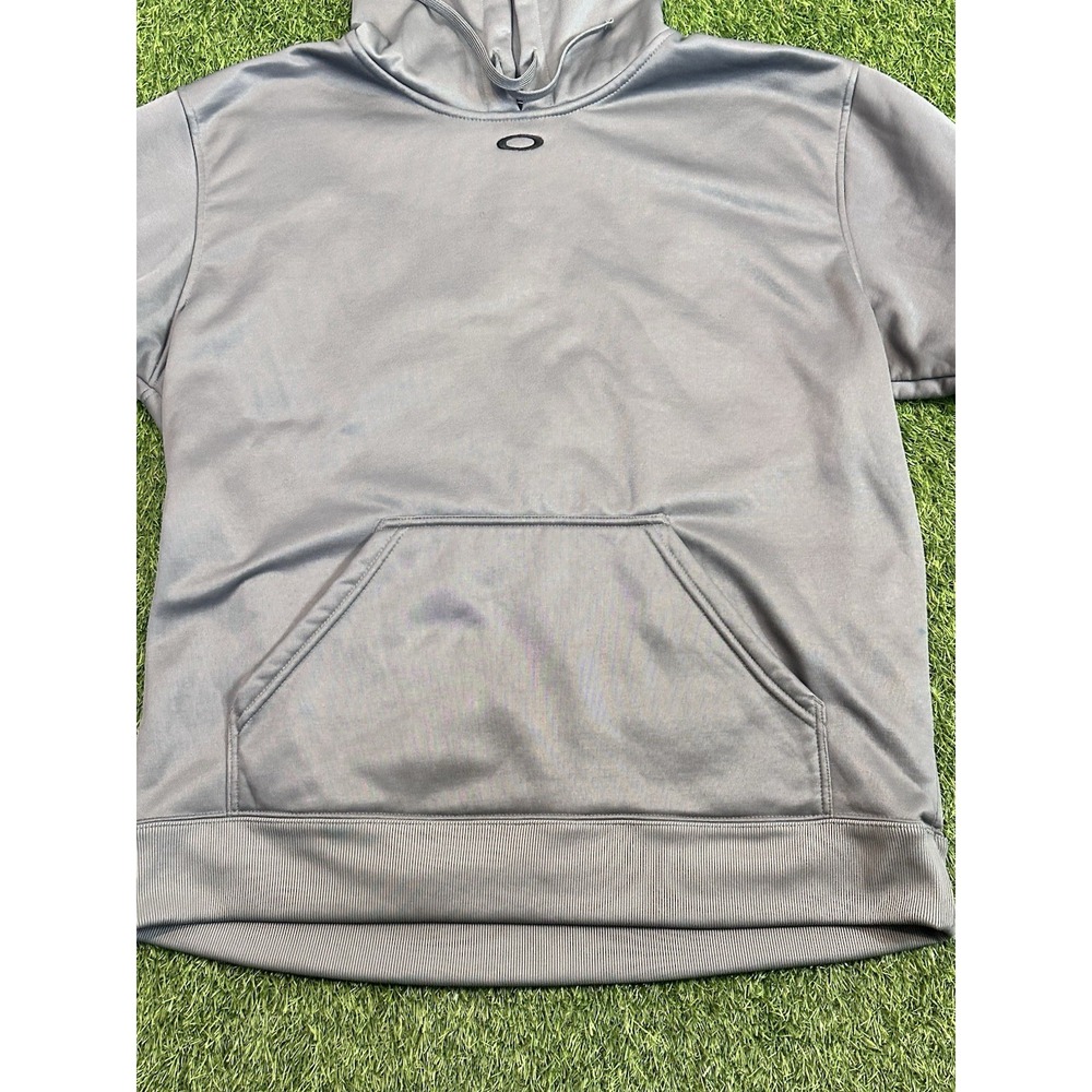 Oakley‎ Hoodie Mens Large Gray Hooded Pullover Surfer Streetwear Comfy - Picture 3 of 16